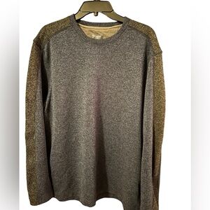 Van Heusen pullover sweater blue with grey sleeves Size XL polyester